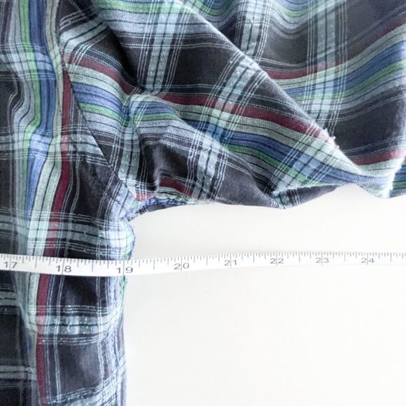 Salt Valley Western Mens Shirt Pearl Snap Up Long Sleeved Blue Plaid S - Picture 7 of 8